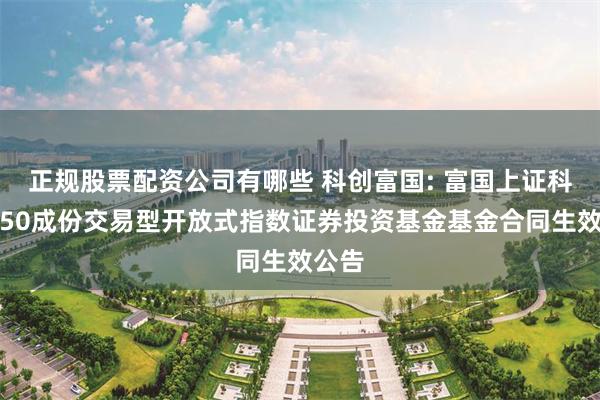 正规股票配资公司有哪些 科创富国: 富国上证科创板50成份交易型开放式指数证券投资基金基金合同生效公告